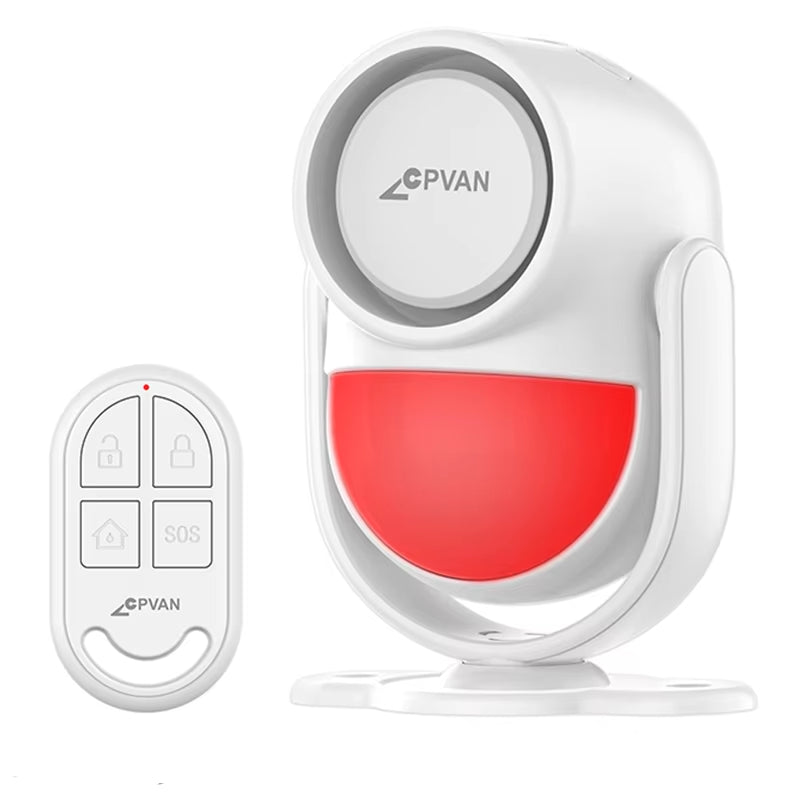 Wireless 433Mhz Motion Sensor Alarm – Infrared Detector with Remote Control, 125dB Siren for Home Security & Burglar Protection