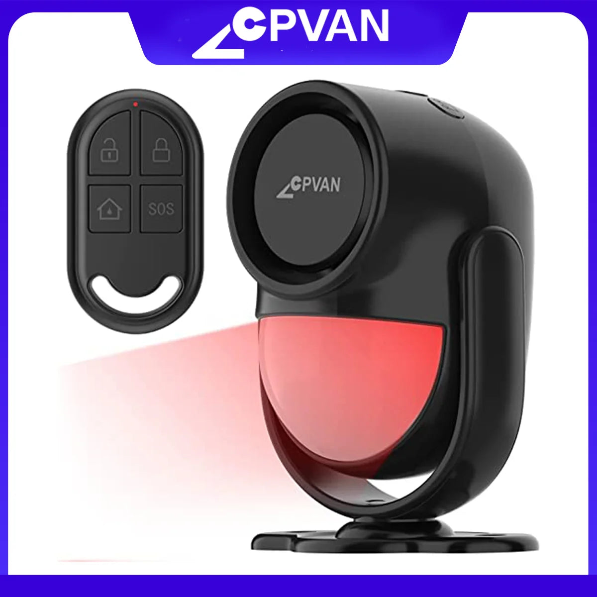 Wireless 433Mhz Motion Sensor Alarm – Infrared Detector with Remote Control, 125dB Siren for Home Security & Burglar Protection