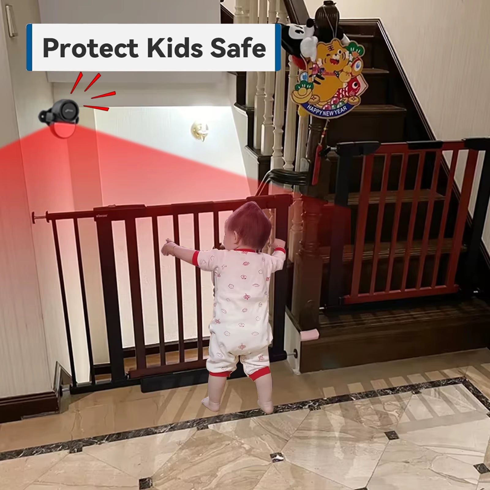 Wireless 433Mhz Motion Sensor Alarm – Infrared Detector with Remote Control, 125dB Siren for Home Security & Burglar Protection